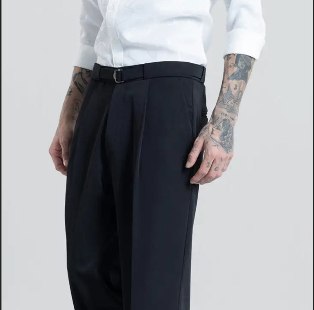 black Korean Pants