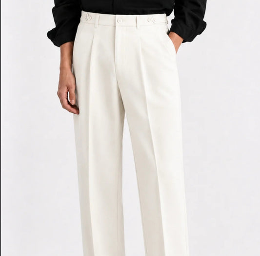 White Korean pants