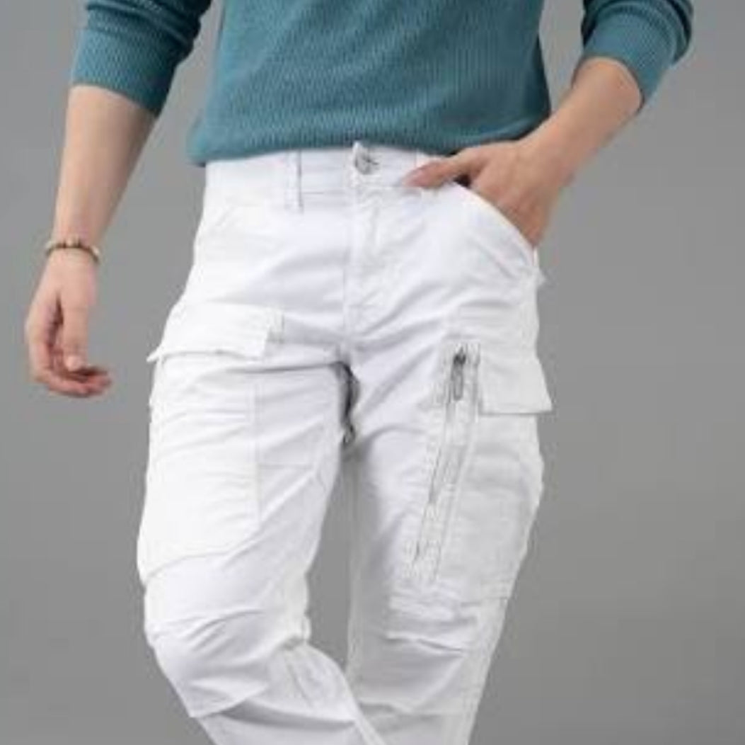 White Cargo Pant