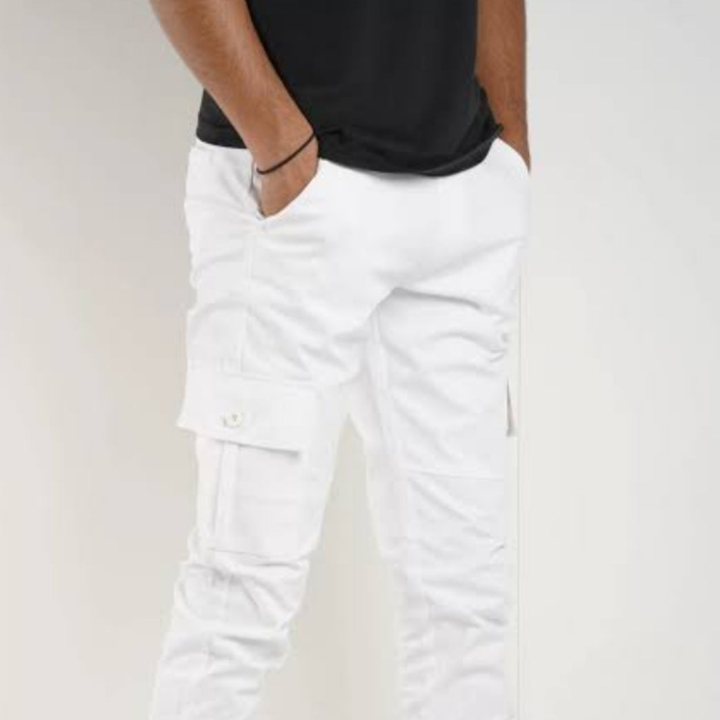White Cargo Pant