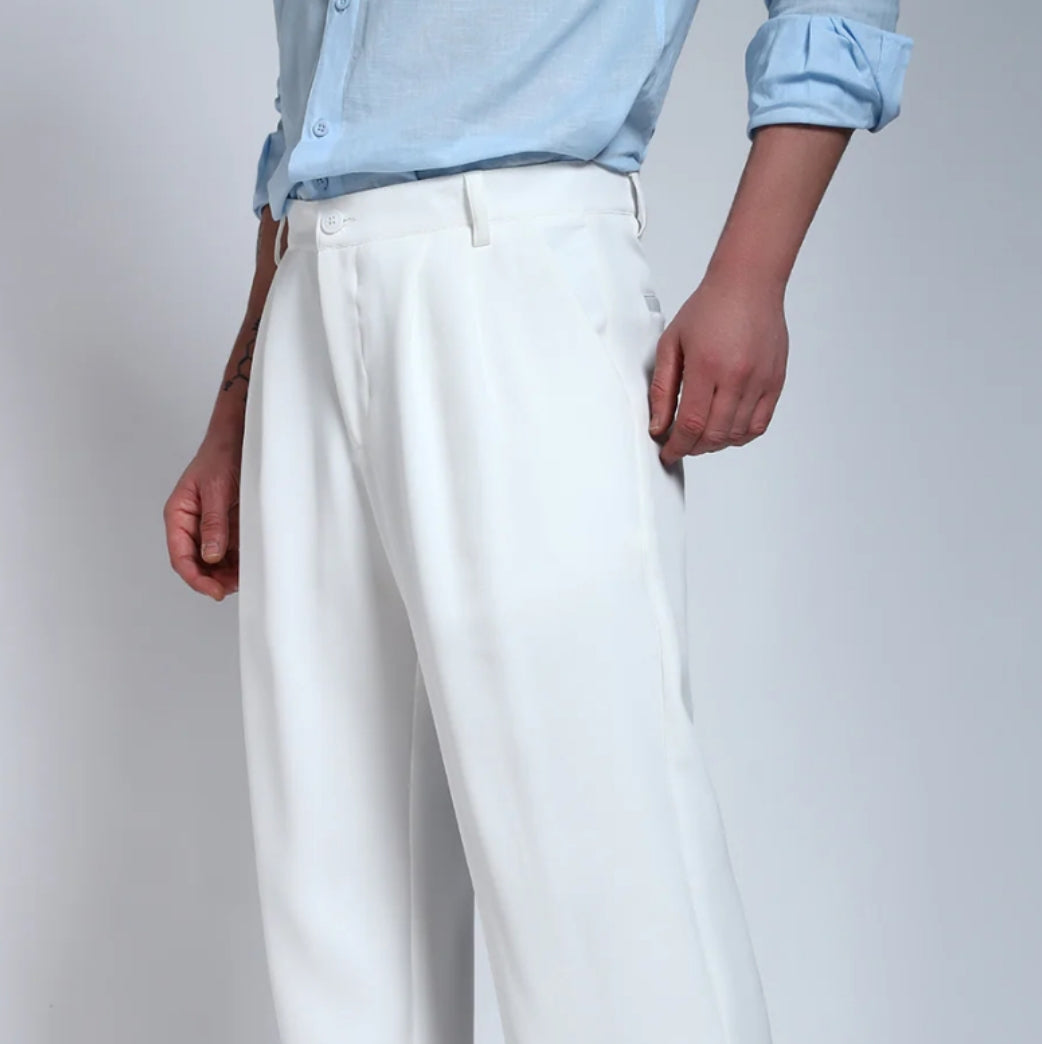 White Korean pants