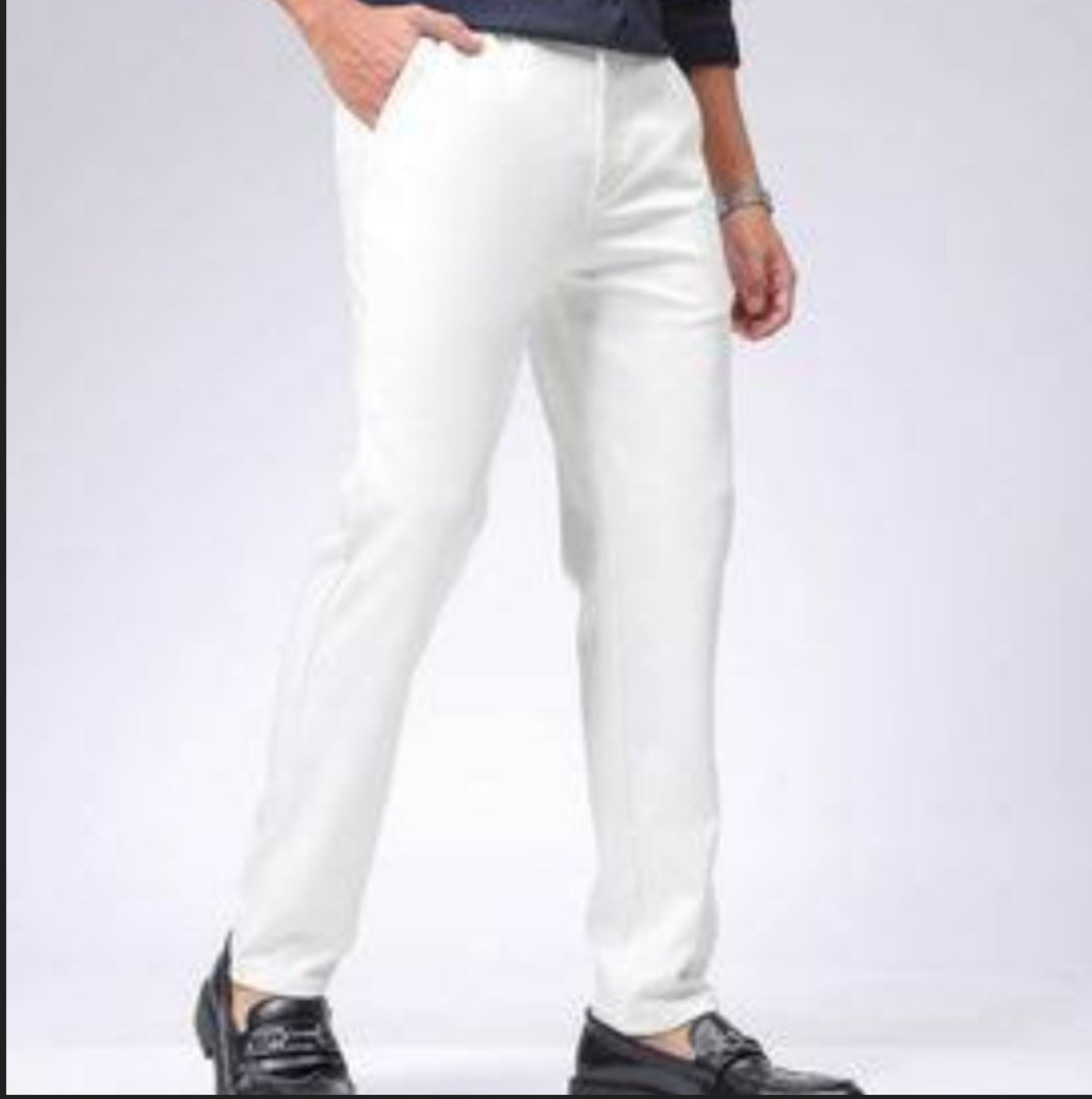 White Formal Pants